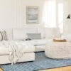 Parallel Wave Blue / White Rug 8 X 10