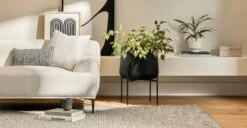 Tuva Black Wide Indoor/Outdoor Planter Set