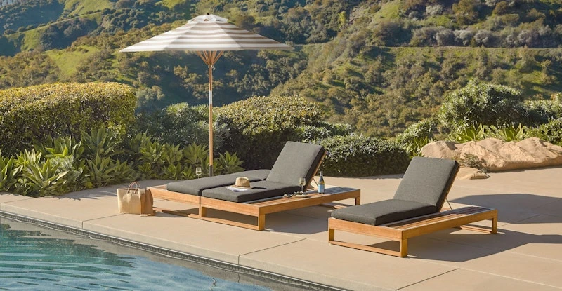 Maria Stripe Taupe Umbrella 2 Maria Stripe Taupe Umbrella - Image 2