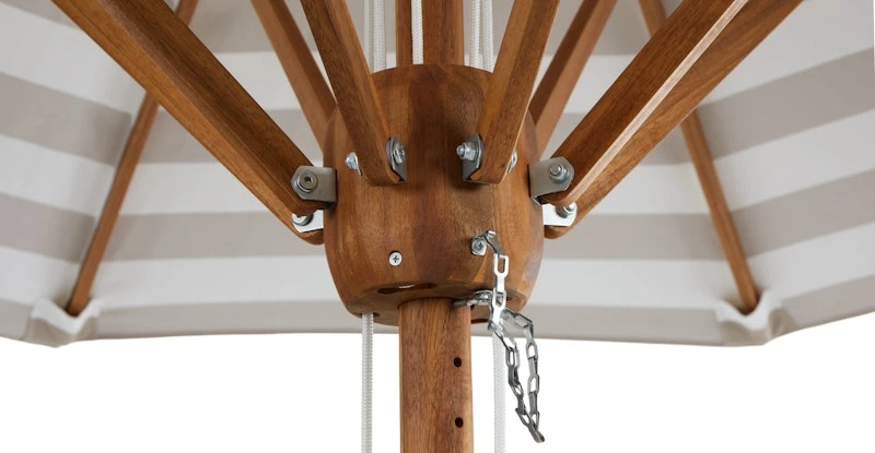 Maria Stripe Taupe Umbrella 4 Maria Stripe Taupe Umbrella - Image 4