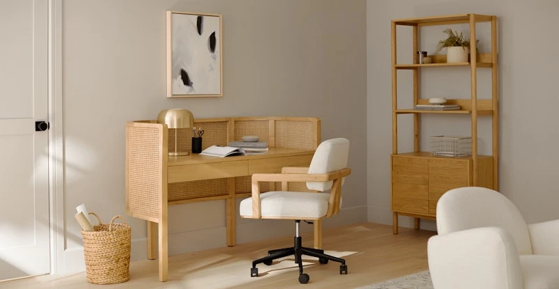 Aquila Teff Ivory Office Chair 2 Aquila Teff Ivory Office Chair - Image 2