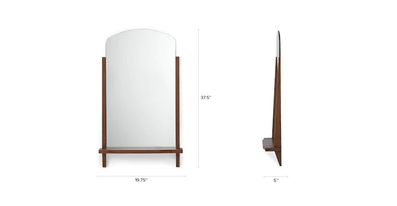 Luras Walnut Wall Mirror 9 Luras Walnut Wall Mirror - Image 9