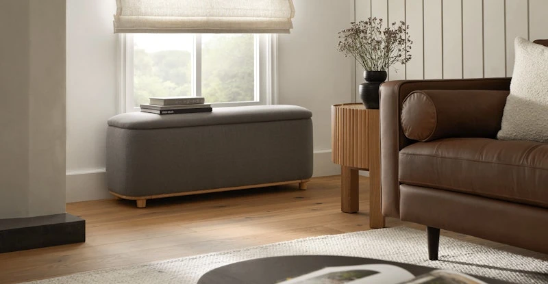 Maribo Stately Gray 48" Storage Ottoman 1 Maribo Stately Gray 48" Storage Ottoman