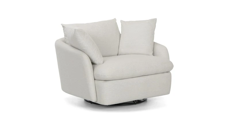 Leigh Silver Ivory Swivel Chair 2 Leigh Silver Ivory Swivel Chair - Image 2