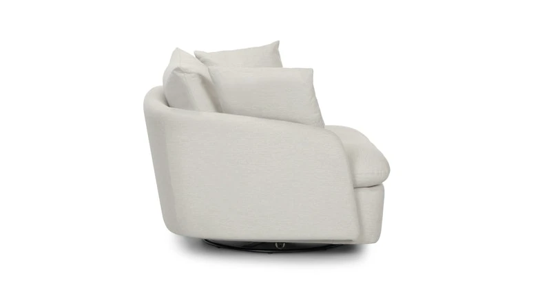 Leigh Silver Ivory Swivel Chair 3 Leigh Silver Ivory Swivel Chair - Image 3
