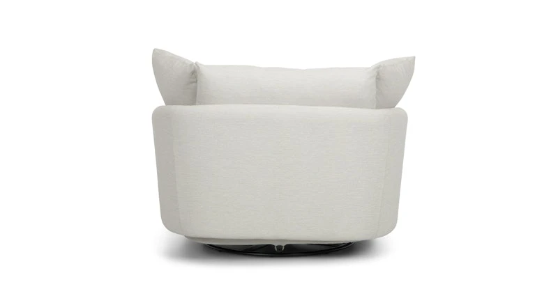 Leigh Silver Ivory Swivel Chair 4 Leigh Silver Ivory Swivel Chair - Image 4