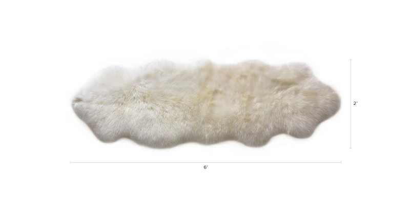 Lanna Ivory Sheepskin Throw 2 X 6 8 Lanna Ivory Sheepskin Throw 2 X 6 - Image 8