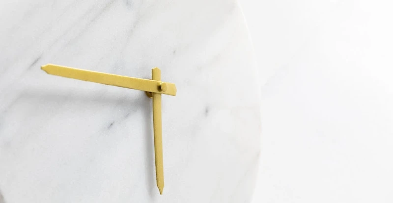 Maris White Marble Clock 2 Maris White Marble Clock - Image 2