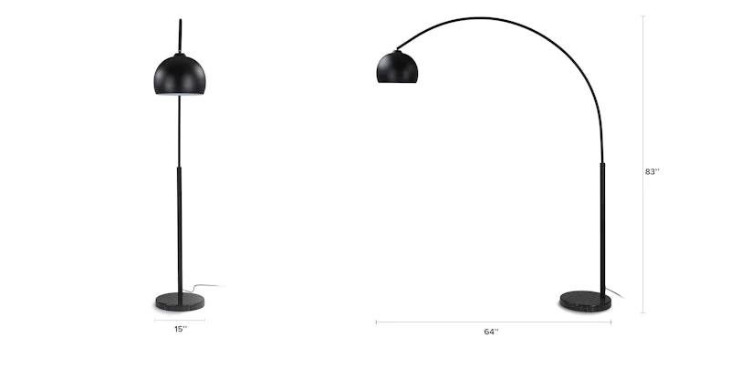 Crescent Black Floor Lamp 9 Crescent Black Floor Lamp - Image 9