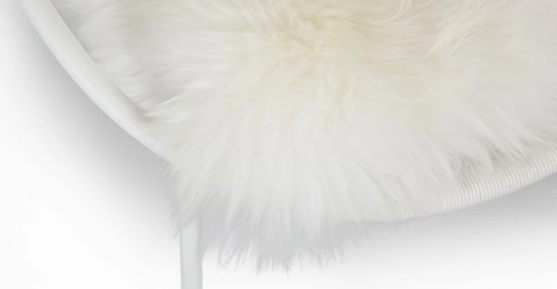 Lanna Ivory Sheepskin Seat Pad Set 5 Lanna Ivory Sheepskin Seat Pad Set - Image 5