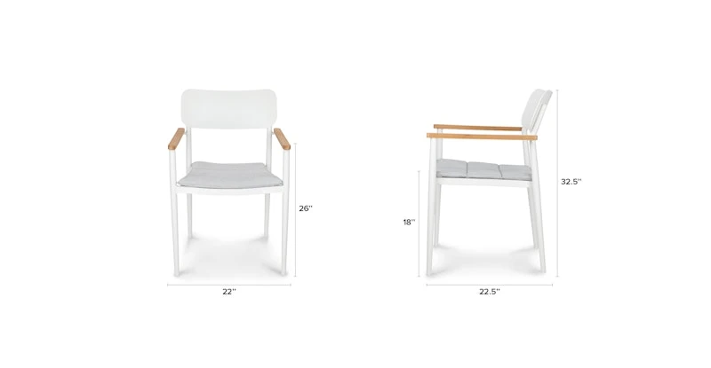 Elan White Dining Chair 10 Elan White Dining Chair - Image 10