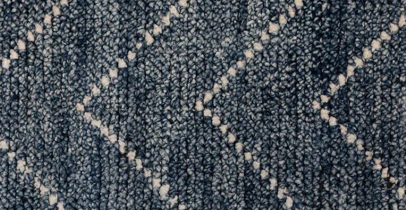 Parallel Wave Blue / White Rug 8 X 10 5 Parallel Wave Blue / White Rug 8 X 10 - Image 5