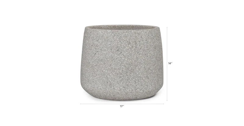 Tuva Gray Terrazzo Wide Indoor/Outdoor Planter 6 Tuva Gray Terrazzo Wide Indoor/Outdoor Planter - Image 6