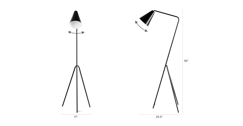 Gira Matte Black Floor Lamp 7 Gira Matte Black Floor Lamp - Image 7