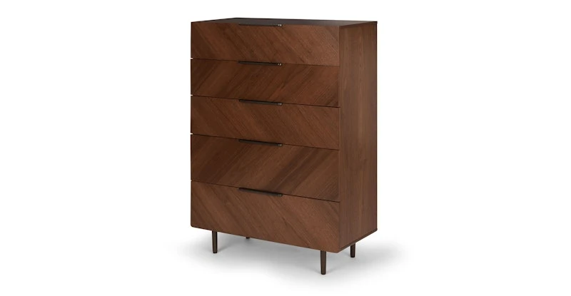 Nera Walnut 5-Drawer Chest 2 Nera Walnut 5-Drawer Chest - Image 2