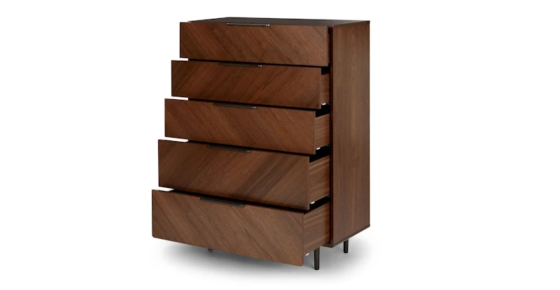 Nera Walnut 5-Drawer Chest 3 Nera Walnut 5-Drawer Chest - Image 3