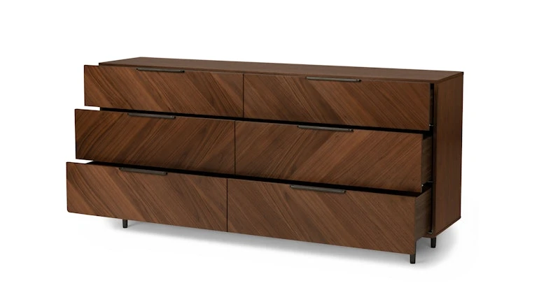 Nera Walnut 6-Drawer Double Dresser 3 Nera Walnut 6-Drawer Double Dresser - Image 3
