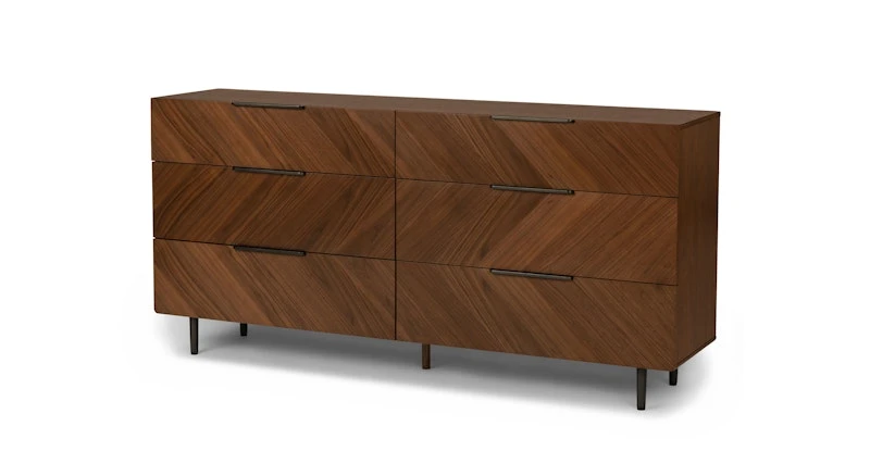 Nera Walnut 6-Drawer Double Dresser 2 Nera Walnut 6-Drawer Double Dresser - Image 2