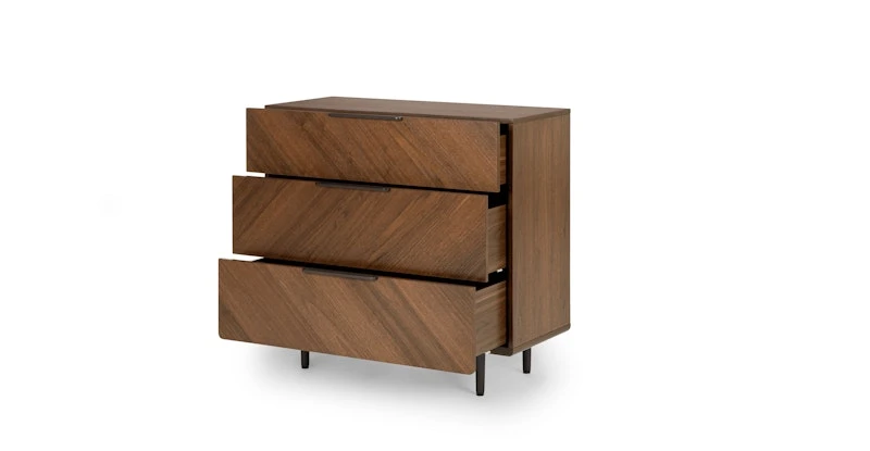 Nera Walnut 3-Drawer Chest 4 Nera Walnut 3-Drawer Chest - Image 4