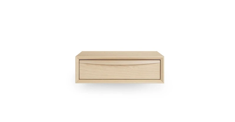Lenia White Oak Floating Nightstand 2 Lenia White Oak Floating Nightstand - Image 2