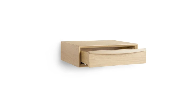 Lenia White Oak Floating Nightstand 3 Lenia White Oak Floating Nightstand - Image 3