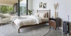 Lenia Walnut Queen Bed