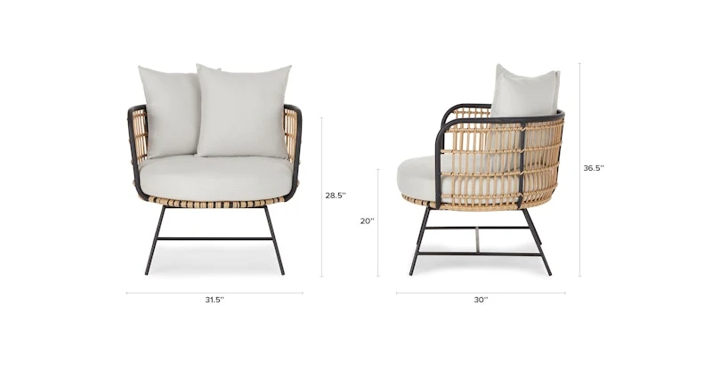 Onya Lily White Lounge Chair 11 Onya Lily White Lounge Chair - Image 11