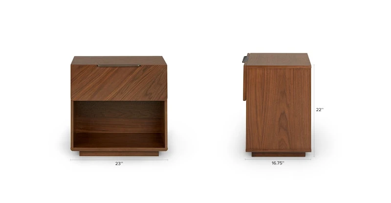 Nera Walnut 1-Drawer Nightstand 13 Nera Walnut 1-Drawer Nightstand - Image 13