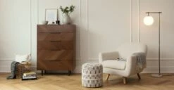 Nera Walnut 5-Drawer Chest