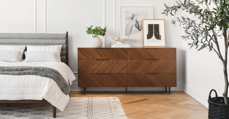 Nera Walnut 6-Drawer Double Dresser 1 Nera Walnut 6-Drawer Double Dresser