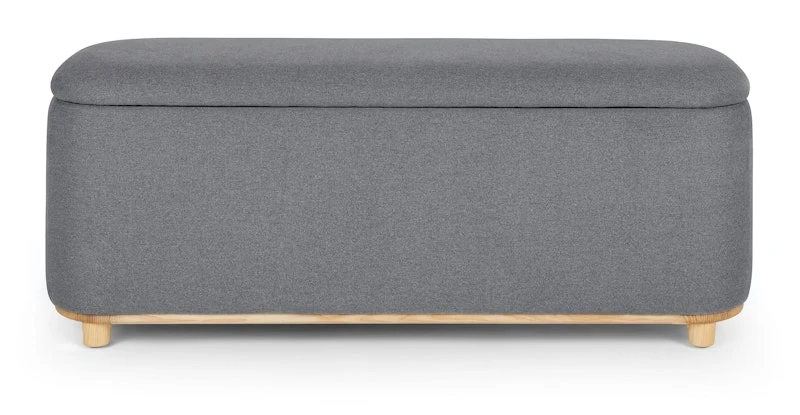 Maribo Stately Gray 48" Storage Ottoman 3 Maribo Stately Gray 48" Storage Ottoman - Image 3