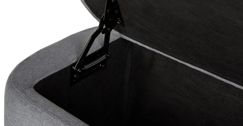 Maribo Stately Gray 48" Storage Ottoman 7 Maribo Stately Gray 48" Storage Ottoman - Image 7