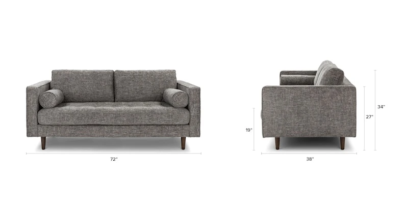 Sven Briar Gray 72" Sofa 10 Sven Briar Gray 72" Sofa - Image 10