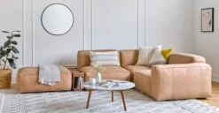 Solae Canyon Tan Ottoman