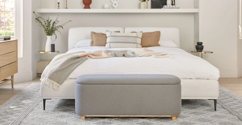 Maribo Stately Gray 48" Storage Ottoman 2 Maribo Stately Gray 48" Storage Ottoman - Image 2