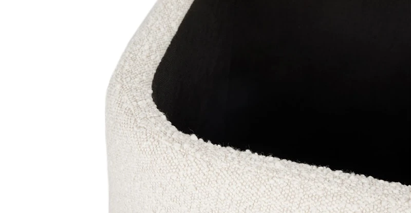 Maribo Ivory Bouclé 19" Storage Ottoman 3 Maribo Ivory Bouclé 19" Storage Ottoman - Image 3