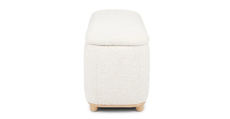 Maribo Ivory Bouclé 48" Storage Ottoman 5 Maribo Ivory Bouclé 48" Storage Ottoman - Image 5