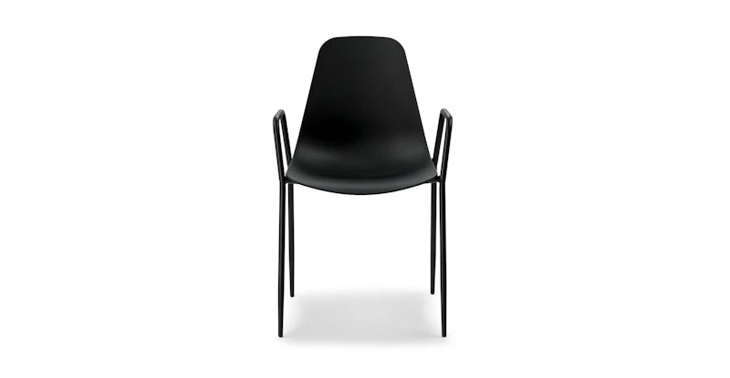 Svelti Pure Black Stackable Dining Armchair 4 Svelti Pure Black Stackable Dining Armchair - Image 4