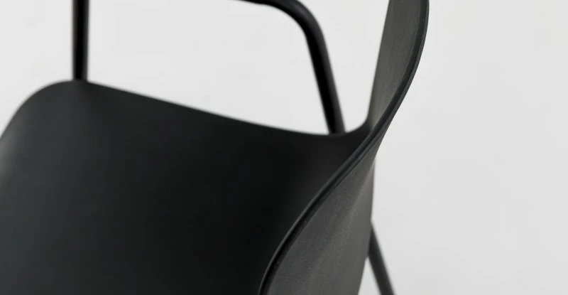 Svelti Pure Black Stackable Dining Armchair 6 Svelti Pure Black Stackable Dining Armchair - Image 6