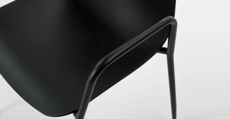 Svelti Pure Black Stackable Dining Armchair 7 Svelti Pure Black Stackable Dining Armchair - Image 7