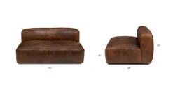 Cigar Rawhide Brown Loveseat 17 Cigar Rawhide Brown Loveseat -Article Shop image72917