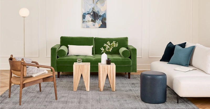 Sven Grass Green 72" Sofa 1 Sven Grass Green 72" Sofa