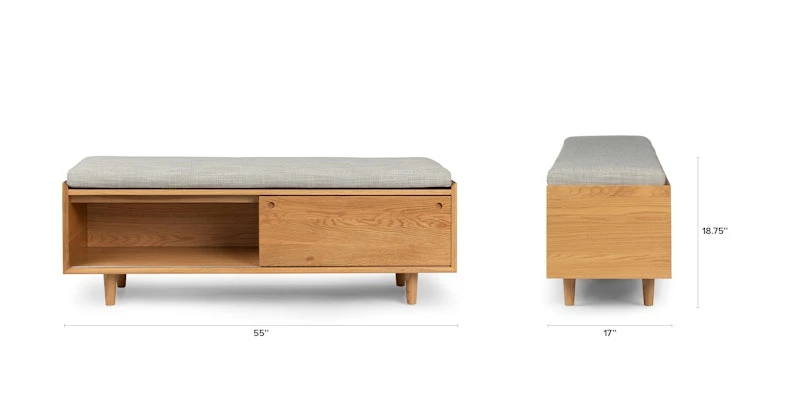 Nederin Rain Cloud Gray Oak Bench 15 Nederin Rain Cloud Gray Oak Bench - Image 15