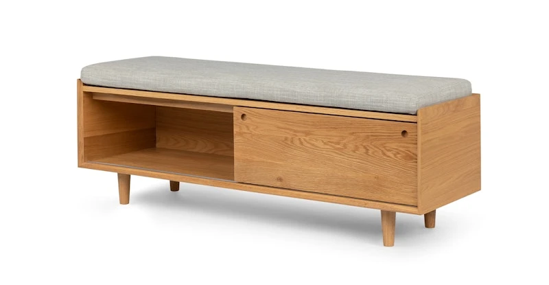Nederin Rain Cloud Gray Oak Bench 2 Nederin Rain Cloud Gray Oak Bench - Image 2