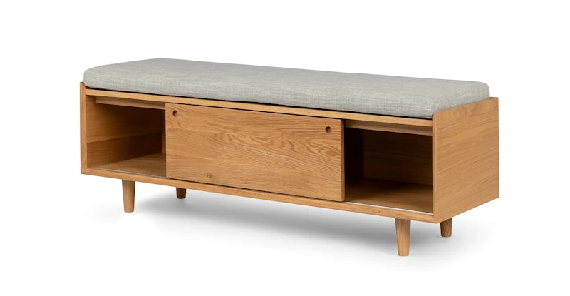 Nederin Rain Cloud Gray Oak Bench 3 Nederin Rain Cloud Gray Oak Bench - Image 3
