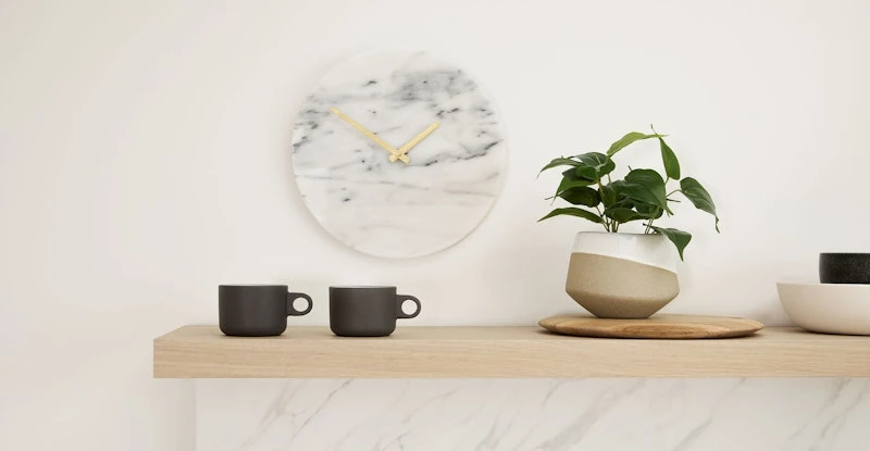 Maris White Marble Clock 1 Maris White Marble Clock