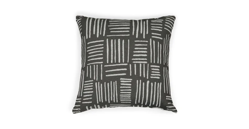 Rooth Jacquard Gray Outdoor Pillow 2 Rooth Jacquard Gray Outdoor Pillow - Image 2