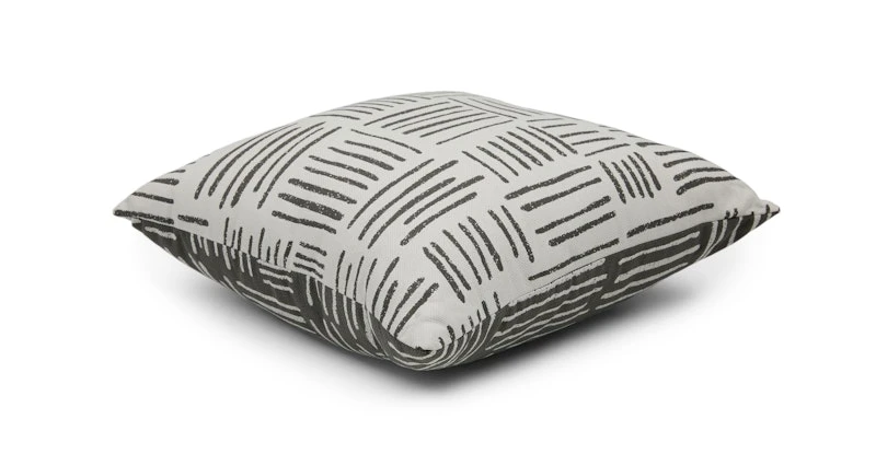 Rooth Jacquard Gray Outdoor Pillow 3 Rooth Jacquard Gray Outdoor Pillow - Image 3