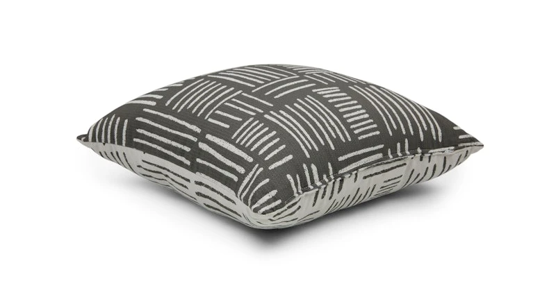 Rooth Jacquard Gray Outdoor Pillow 4 Rooth Jacquard Gray Outdoor Pillow - Image 4
