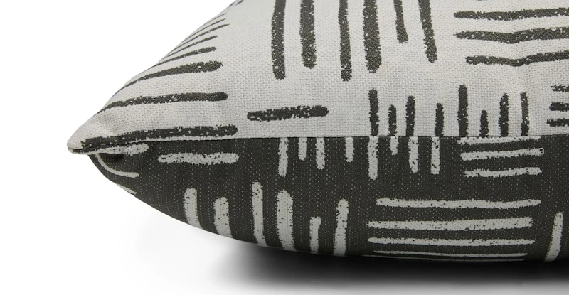 Rooth Jacquard Gray Outdoor Pillow 5 Rooth Jacquard Gray Outdoor Pillow - Image 5